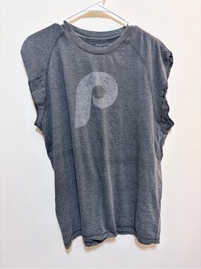 Vintage Gray Graphic Phillies Muscle Tee